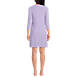 Women's Pointelle Rib 3/4 Sleeve Knee Length Nightgown, Back