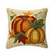 Evergreen Fall Pumpkin Hooked Decorative Throw Pillow, alternative image