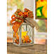 Evergreen LED Flameless Candle Lantern with Interchangeable Fall and Winter Decor, alternative image