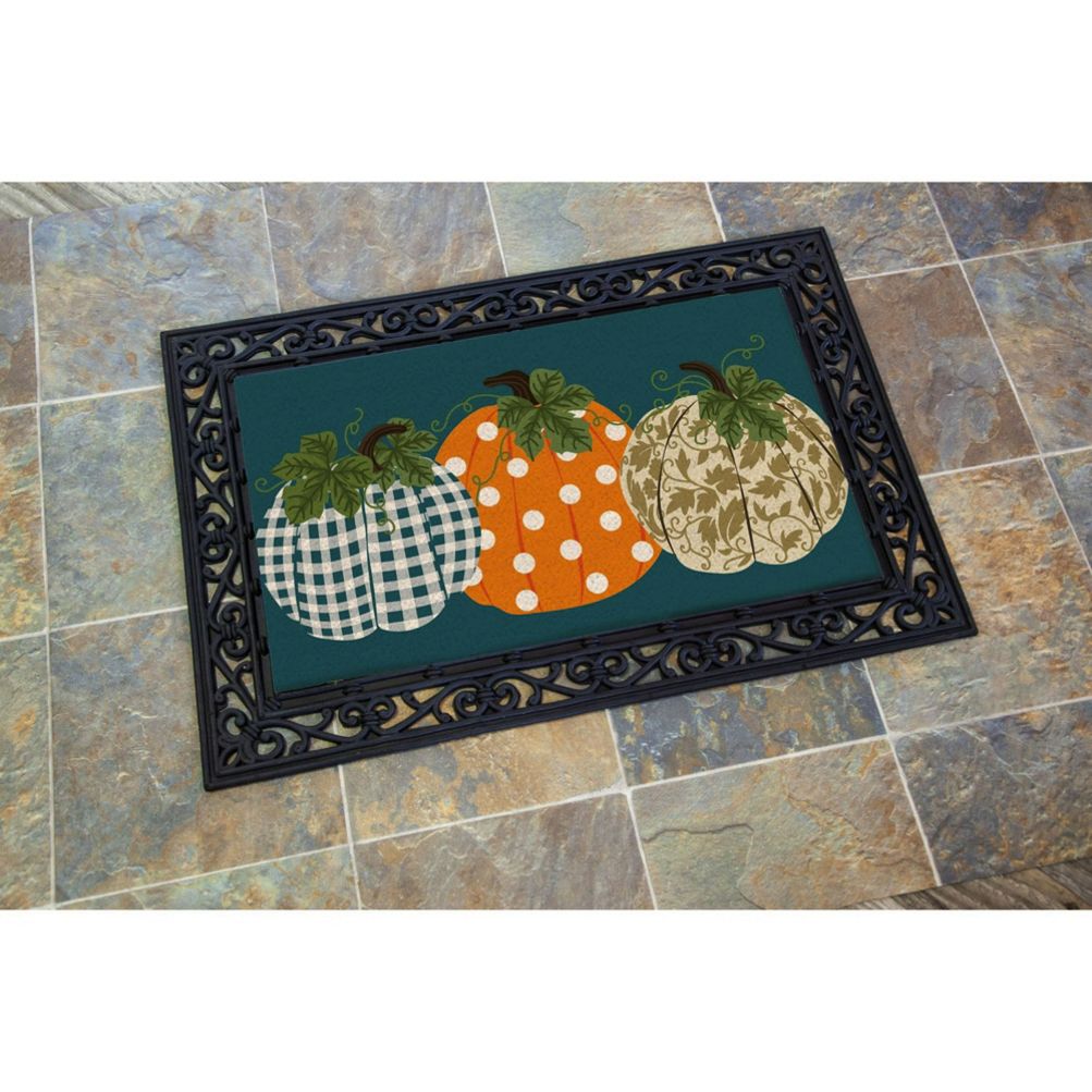 Evergreen Pumpkin Home Coir Mat