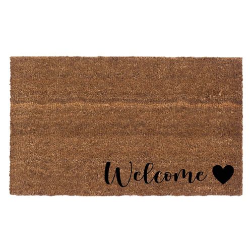 Evideco Welcome Home 30x10 Long Sheltered Front Door Mat Coco Natural
