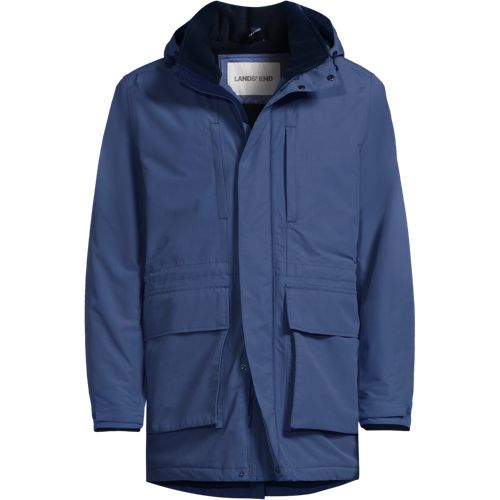 Waterproof Insulated Squall Parka, Men, size: S, regular, Blue, Nylon, by Lands' End