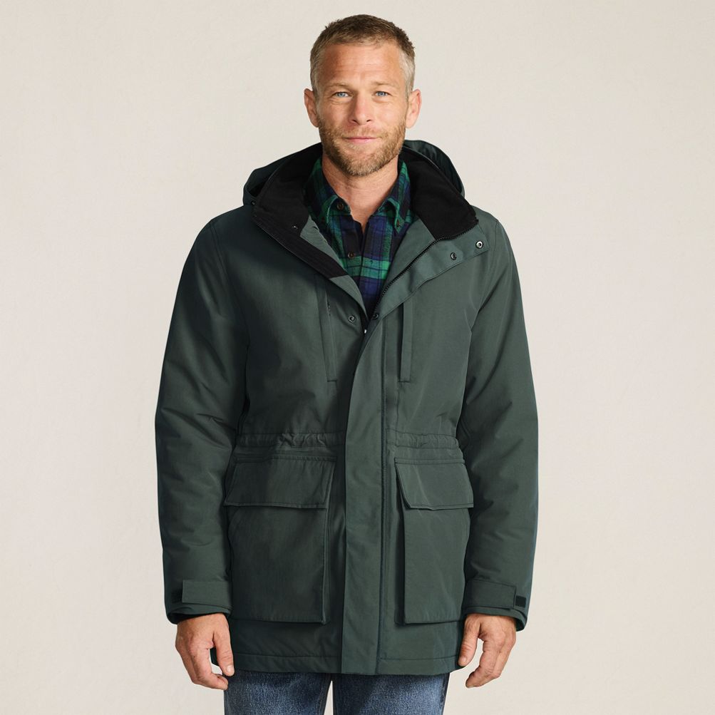 【USA製】Lands' End The Squall Jacketグリーン　L Men's Squall Waterproof Insulated Parka | Lands' End