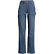 Women's Plus Size Recover High Rise Relaxed Straight Leg Utility Blue Jeans, Front