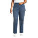Women's Plus Size Recover High Rise Relaxed Straight Leg Utility Blue Jeans, Front