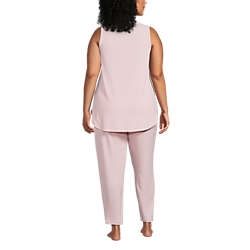 Women's Plus Size Cozy 3 Piece Pajama Set - Robe Top and Pants, Back