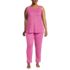 Women's Plus Size Cozy 3 Piece Pajama Set - Robe Top and Pants, Front