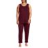 Women's Plus Size Cozy 3 Piece Pajama Set - Robe Top and Pants, Front