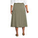 Women's Plus Size Crisp Poplin Chino Midi Skirt, Back