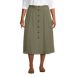 Women's Plus Size Crisp Poplin Chino Midi Skirt, Front