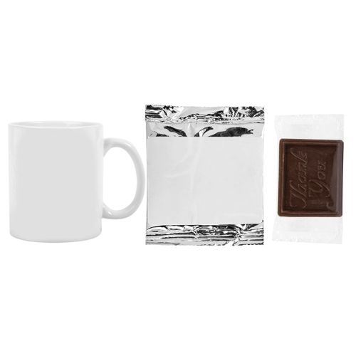 Custom Logo Ceramic Mug with Cookie and Cocoa Gift Set