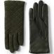 Women's EZ Touch Screen Quilted Suede Gloves, Front