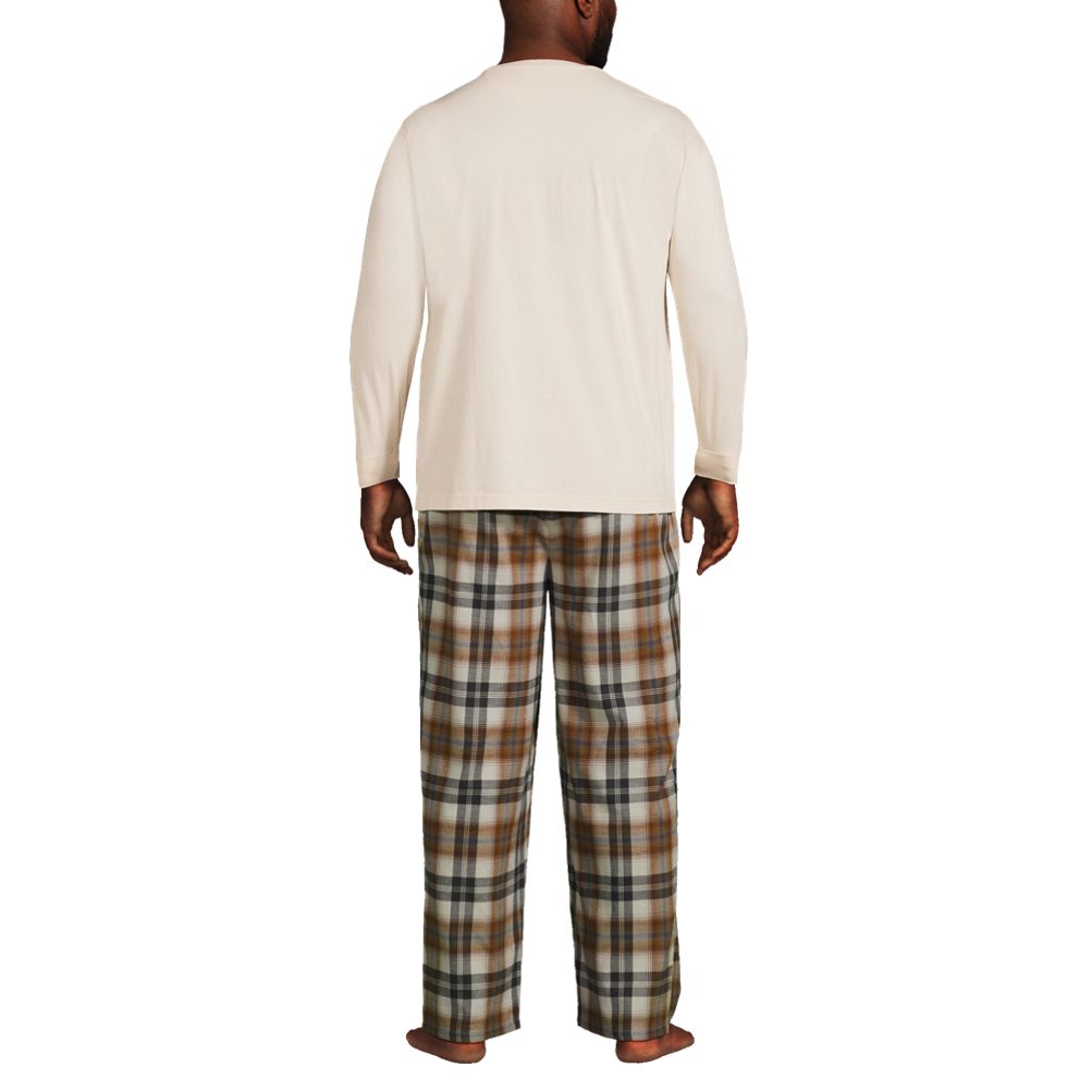 Blake Shelton x Lands' End Men's Big and Tall Flannel Knit PJ Set