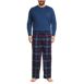 Blake Shelton x Lands' End Men's Big and Tall Flannel Knit PJ Set, Front