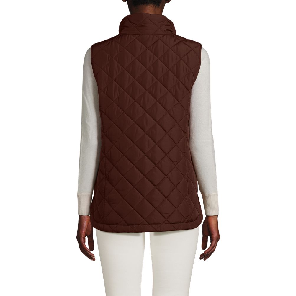 LANDS’ END Down Vest XXL Brown Lands' End Womens Insulated OPP Vest Deep Sea Navy Petite X