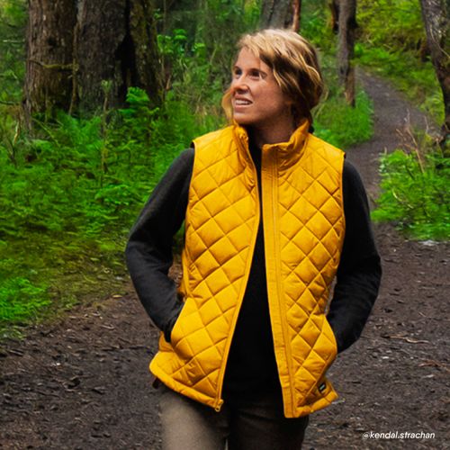 Yellow hot sale vest woman