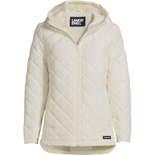 LANDS END Women’s IvoryWinter White Short Cold Weather Jacket buy