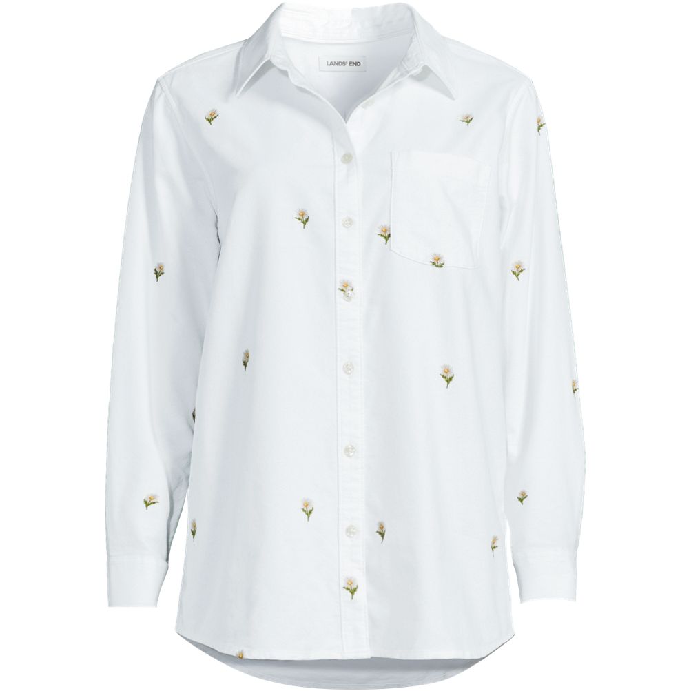 売れ筋商品|||ランズエンド カットソー トップス レディース Women's Long Sleeve Oxford Dress Shirt French blue Women's Long Sleeve Oxford Shirt | Lands' End Business Uniforms