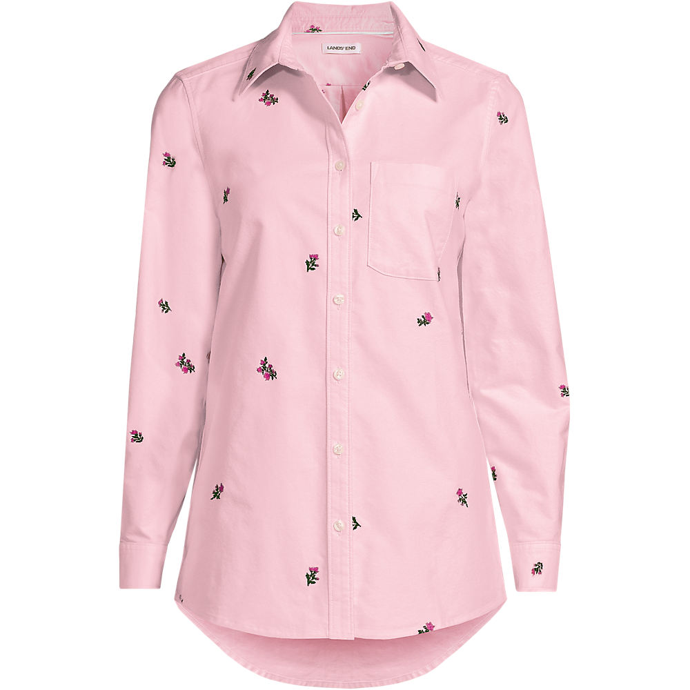 Cotton Oxford Shirt, Women, size: 2XL, plus, White, Cotton, by Lands' End