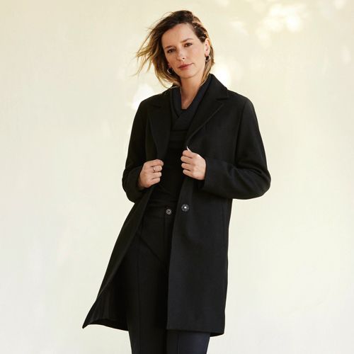 Lands end black clearance coat