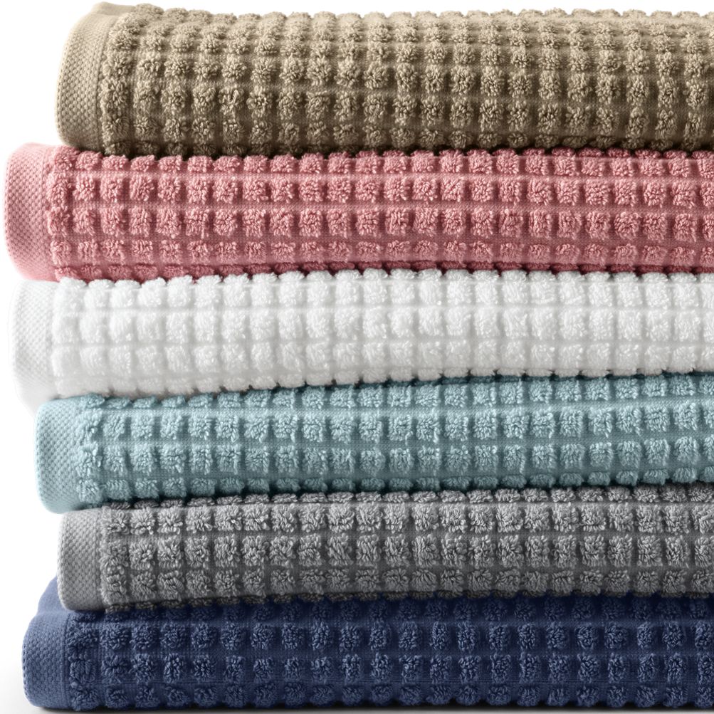 Feather & Stitch NY Waffle 6 Piece Ringspun Cotton Towel Set