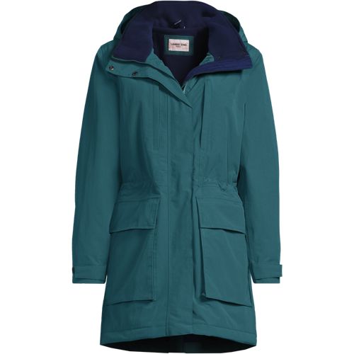 Squall Insulated Waterproof Coat, Women, size: 2XL, plus, Green, Nylon, by Lands' End