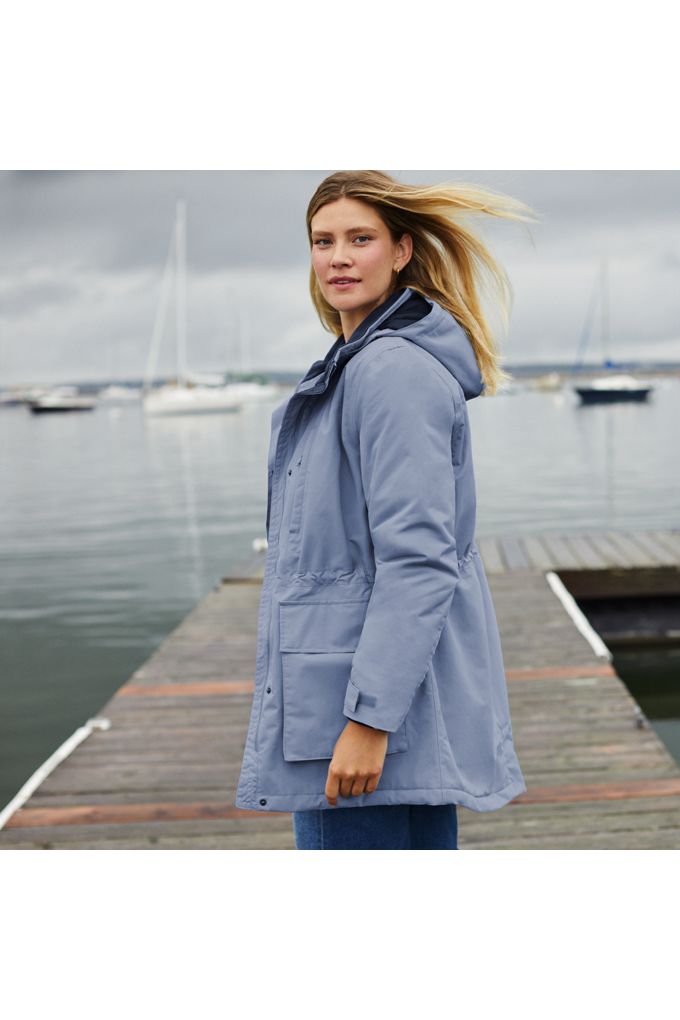 Lands' End Women's Plus Size Squall Waterproof Insulated Parka In Blue