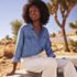 Women's Indigo TENCEL™ Fiber Shirt, alternative image