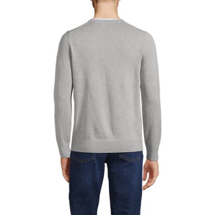 Men's Fine Gauge Cotton V Neck Sweater - image 2
