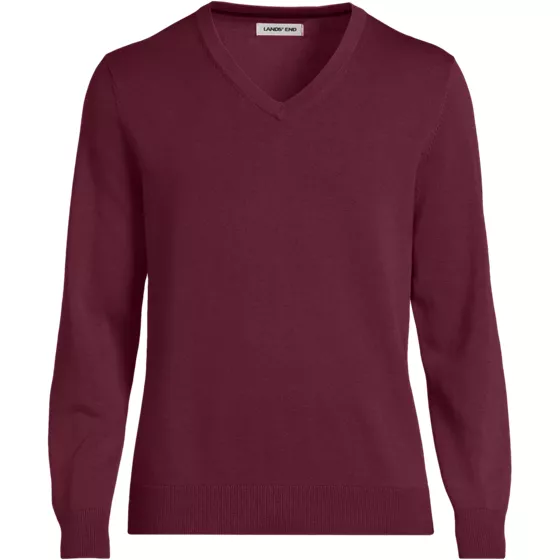 Men's Fine Gauge Cotton V-neck Sweater - primary