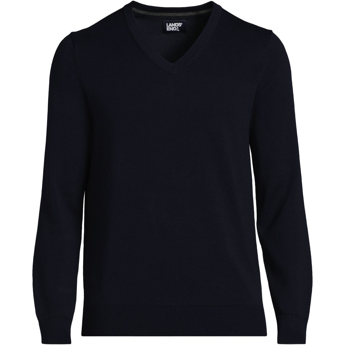 Men's Fine Gauge Cotton V Neck Sweater