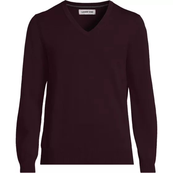 Men's Fine Gauge Cotton V-neck Sweater - primary