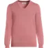 Men's Fine Gauge Cotton V-neck Sweater, Front