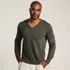 Men's Fine Gauge Cotton V-neck Sweater, alternative image