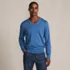 Men's Fine Gauge Cotton V Neck Sweater, Front
