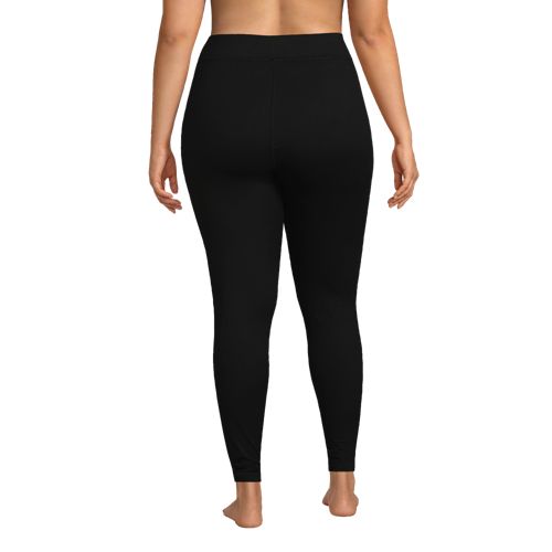  Lands' End Lange Stretch-thermaskin-unterhose, Damen, Größe:56-58 Plus, Schwarz, Elasthan/polyester-mischung, By Lands' End 