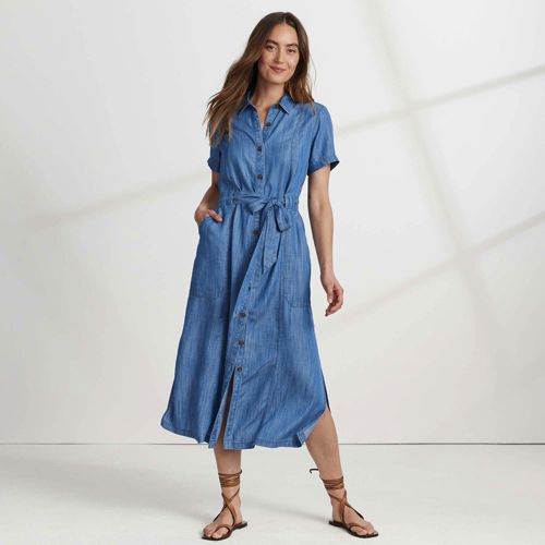 ランズエンド ワンピース トップス レディース Women's V-Neck Midi