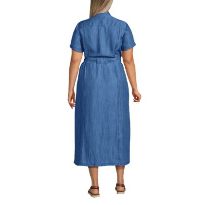 Women's Plus Size Indigo TENCEL™ Fiber Midi Dress - image 2