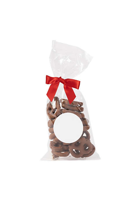 Milk Chocolate Covered Mini Pretzels with Custom Logo Snack Gift Bag