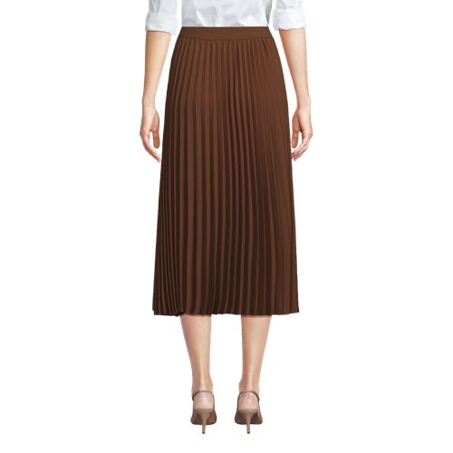 Women's Poly Crepe Pleated Midi Skirt - image 4