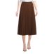 Women's Poly Crepe Pleated Midi Skirt, Front