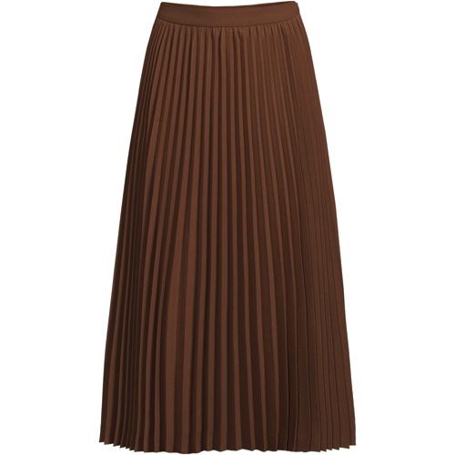 Women's Poly Crepe Pleated Midi Skirt - image 2