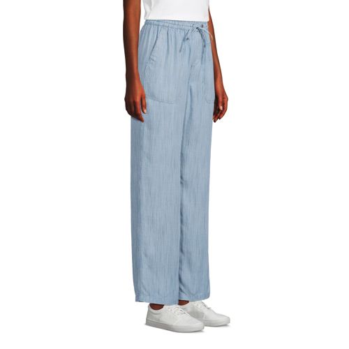 Women's Lightweight TENCEL Wide Leg Trousers | Lands' End