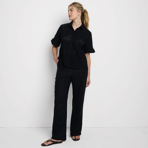 Women's Black Basic Black Dress Pants - LionsDeal