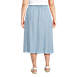 Women's Plus Size Tencel Tie Waist Midi Skirt, Back