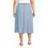 Women's Plus Size TENCEL™ Fiber Tie Waist Midi Skirt, Back