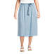 Women's Plus Size Tencel Tie Waist Midi Skirt, Front