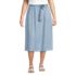 Women's Plus Size TENCEL™ Fiber Tie Waist Midi Skirt, Front