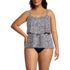 Women's Plus Size Scoop Neck Tiered Tankini Swimsuit Top, Front