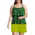 Women's Plus Size Scoop Neck Tiered Tankini Swimsuit Top, Front